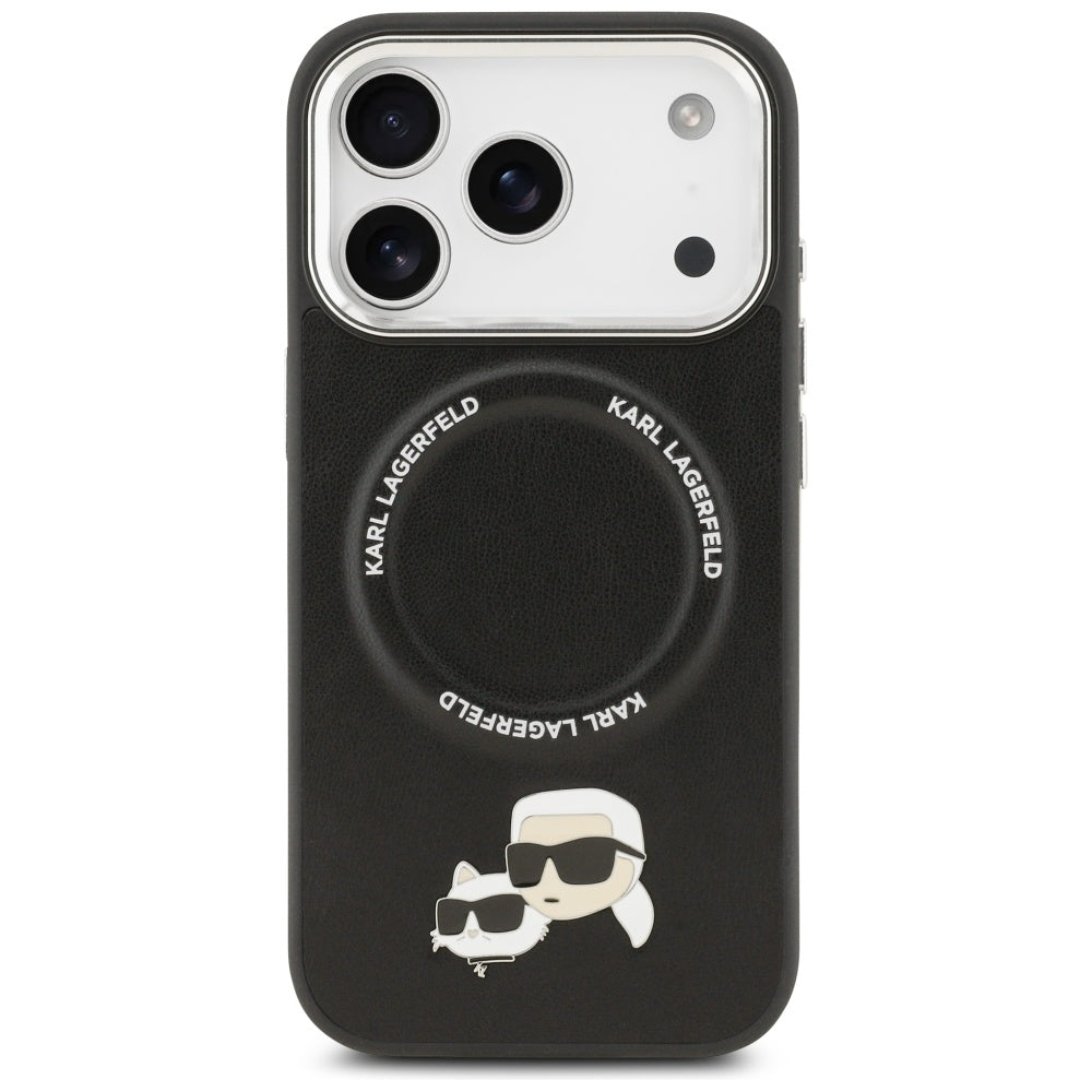 Karl Lagerfeld Karl & Choupette Pins MagSafe Case til iPhone 17 Pro Max - sort
