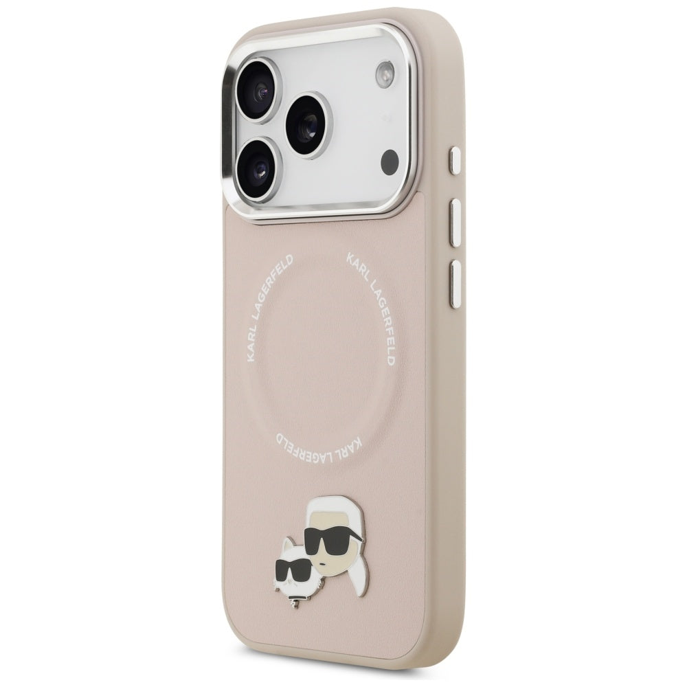 Karl Lagerfeld Karl & Choupette Pins MagSafe Case til iPhone 17 Pro - Pink