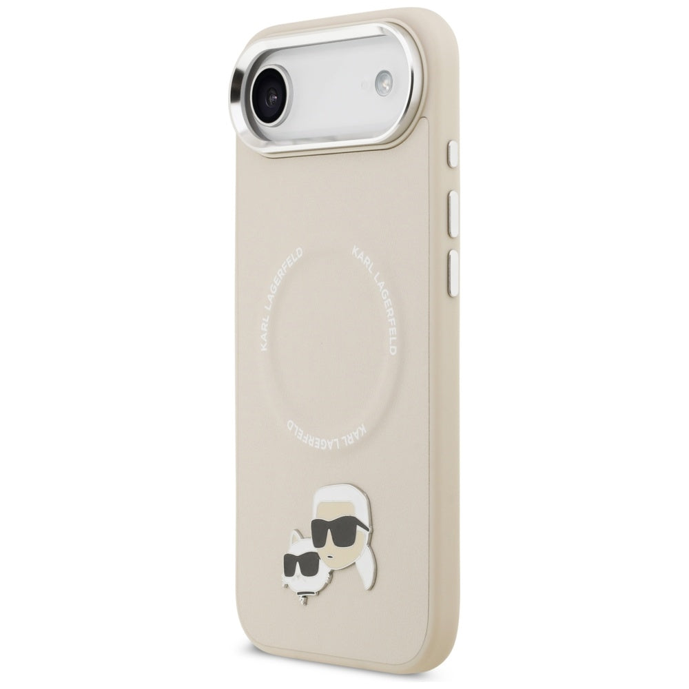 Karl Lagerfeld Karl & Choupette Pins MagSafe Case til iPhone Air - Beige