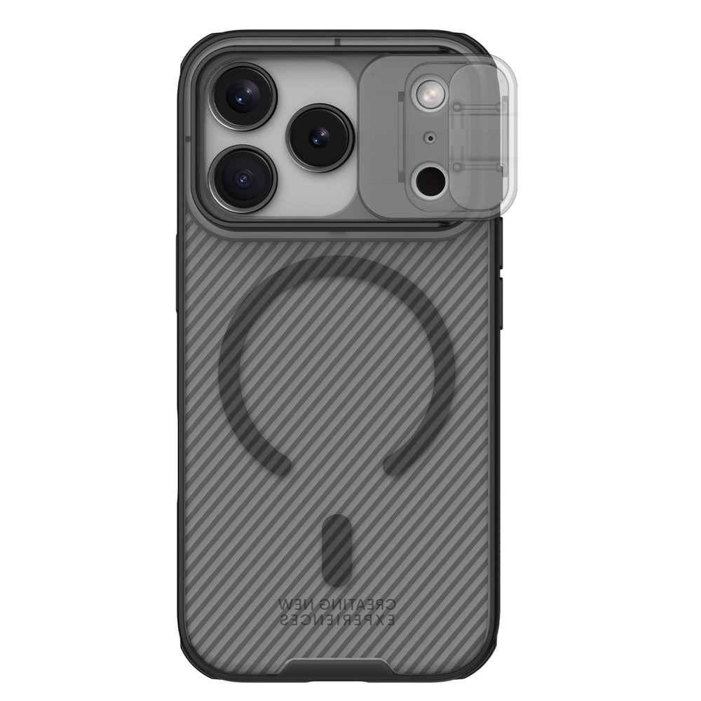 Nillkin CamShield Pro MagSafe Kompatibel Case til iPhone 17 Pro Max - Transparent sort