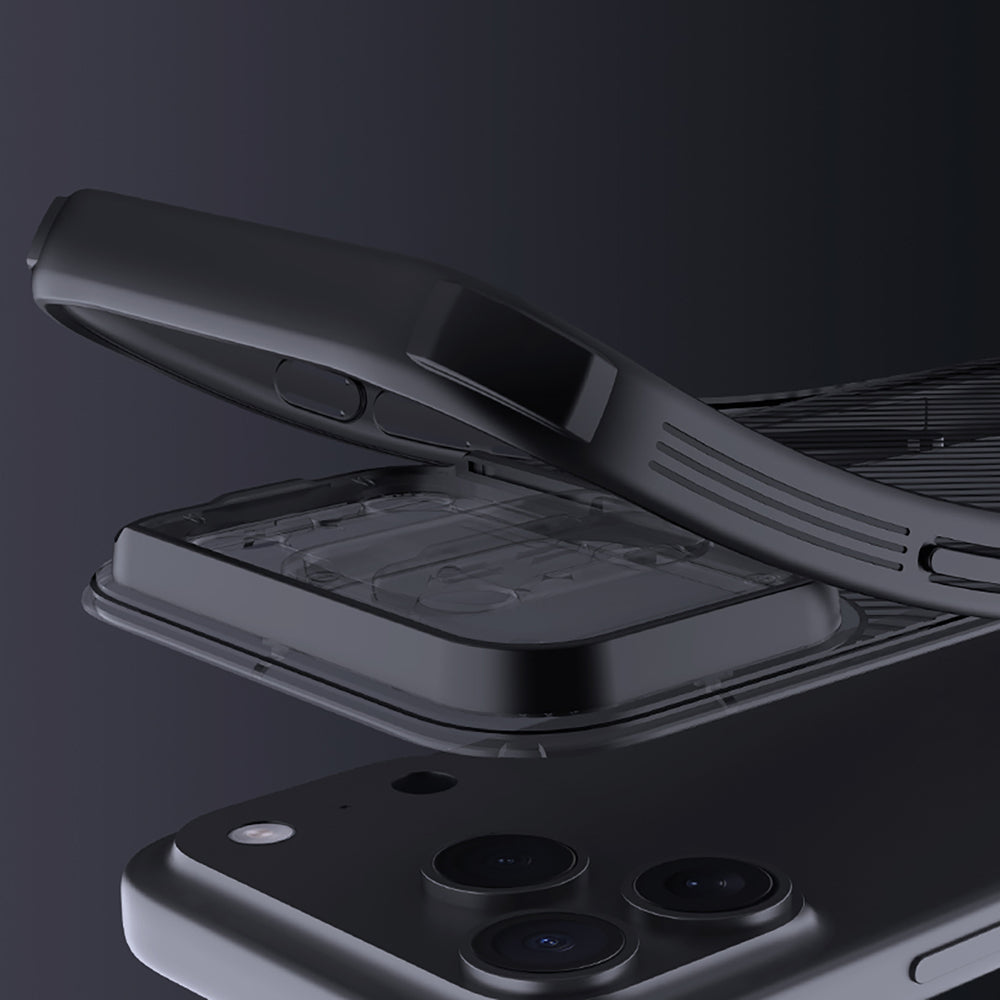 Nillkin CamShield Pro MagSafe Kompatibel Case til iPhone 17 Pro Max - Transparent sort
