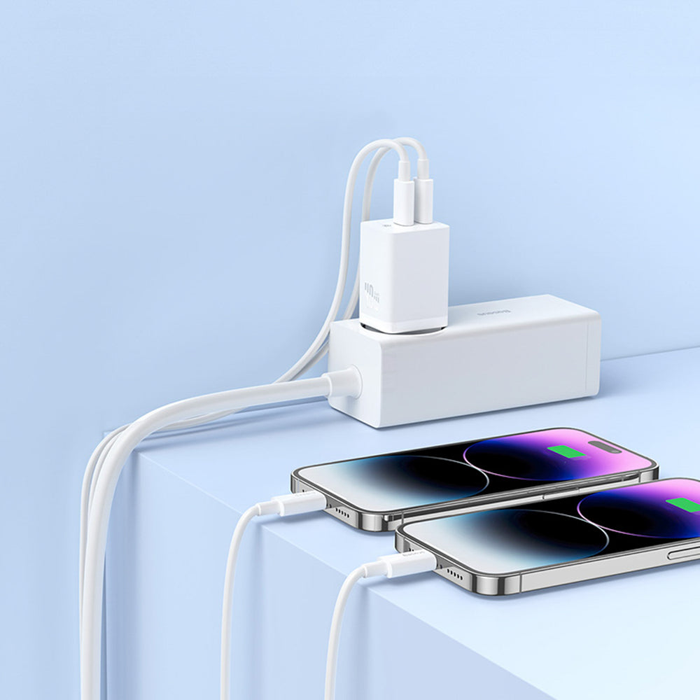 Baseus GaN5 Pro 40W 2xUSB-C Wall Charger - White