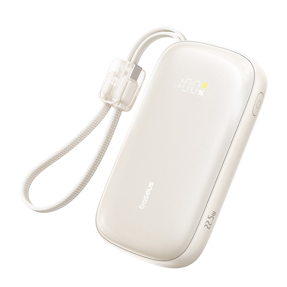 Baseus EnerFill FC21 Qpow 3 Ultra 20000mAh 22.5W Powerbank with Display and Cable Included - Beige