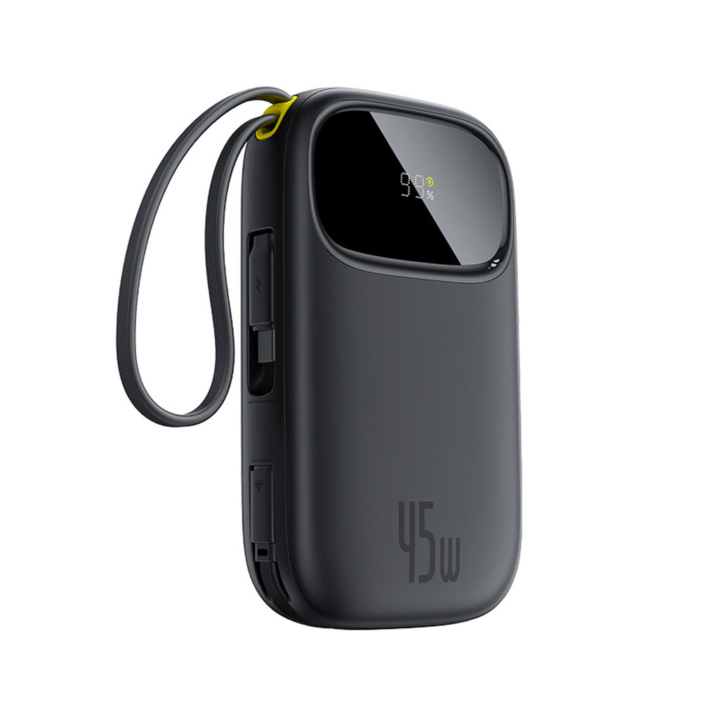 Baseus EnerFill FC31 QPow3 20000mAh 45W Power Bank with Display with USB-C and Lightning Cables - Black
