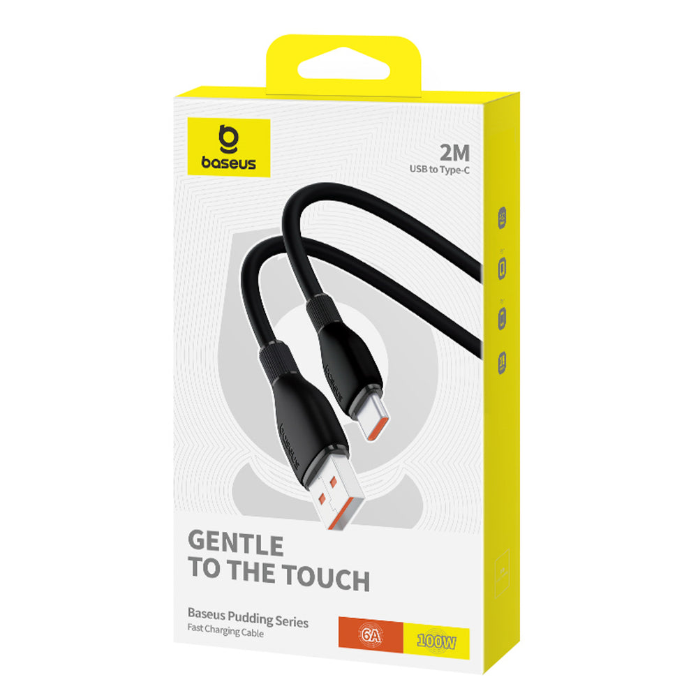 Baseus Pudding Series 100W USB-A - USB-C Cable 2m - Black