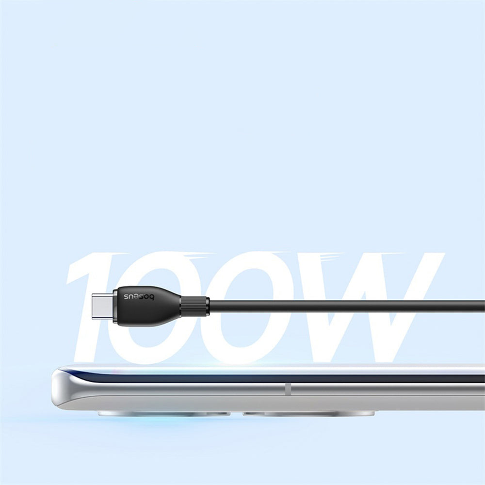 Baseus Pudding Series 100W USB-A - USB-C Kabel 2m - sort