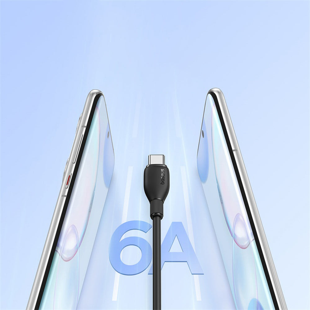 Baseus Pudding Series 100W USB-A - USB-C Cable 2m - Black