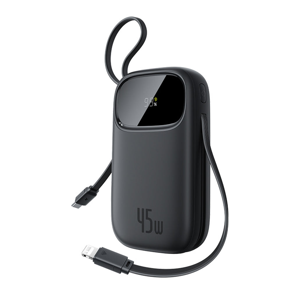 Baseus EnerFill FC31 QPow3 10000mAh 45W Power Bank with USB-C and Lightning Cables - Black