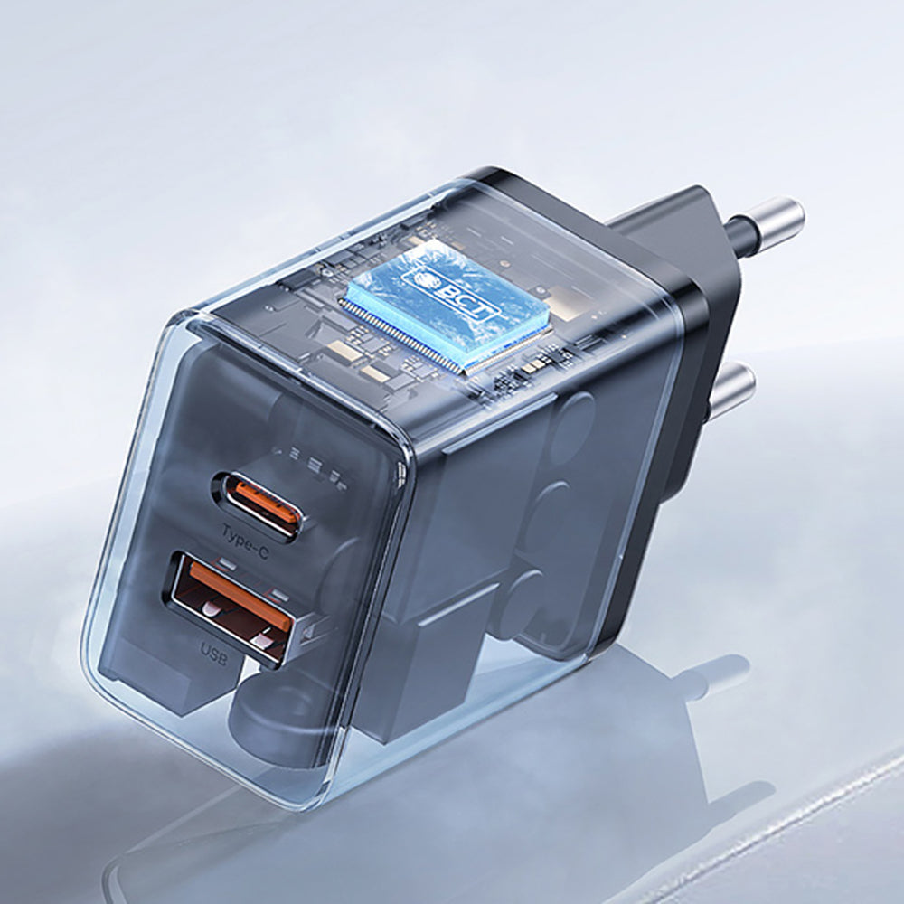 Baseus Cube Pro 30W USB-C USB-A Wall Charger - sort
