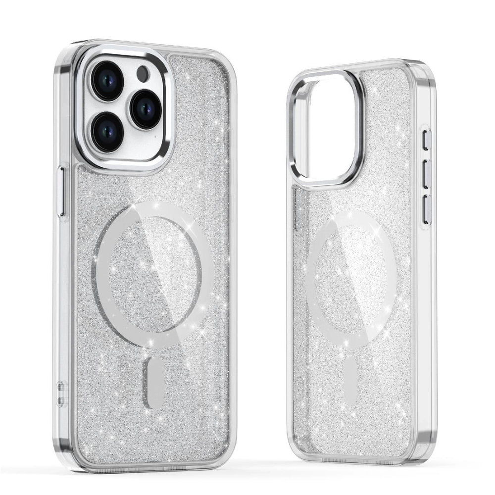Glitter Case til Samsung Galaxy S26 Ultra, MagSafe Kompatibel - Hvid