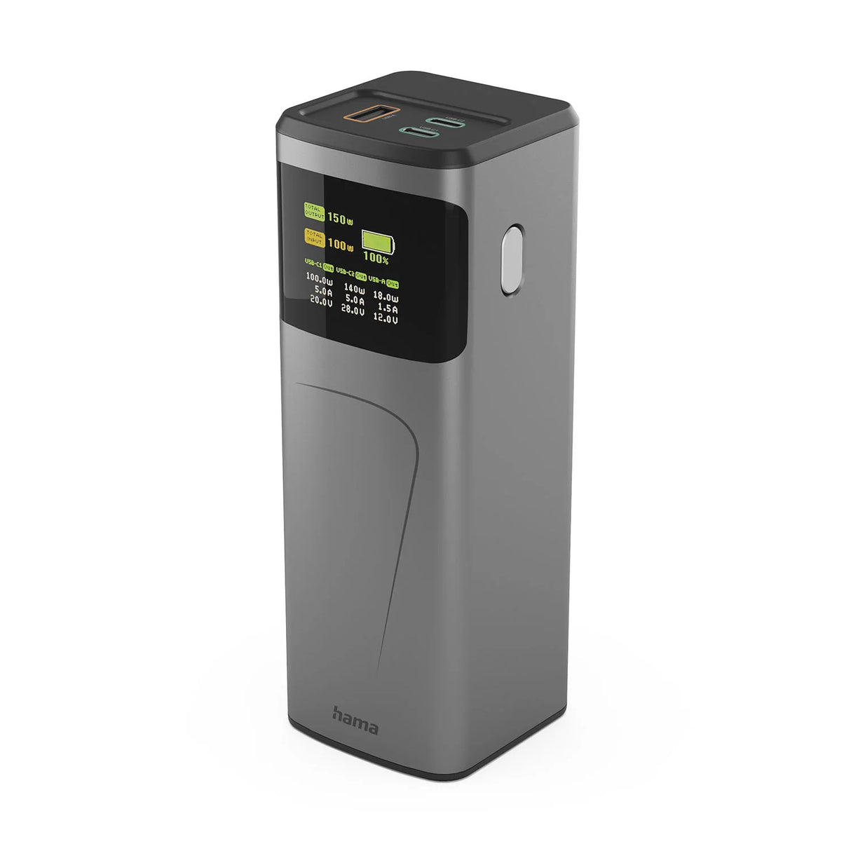 Powerbank 24000mah 2xUSB-C 1xUSB-A 150W Hurtig Opladning