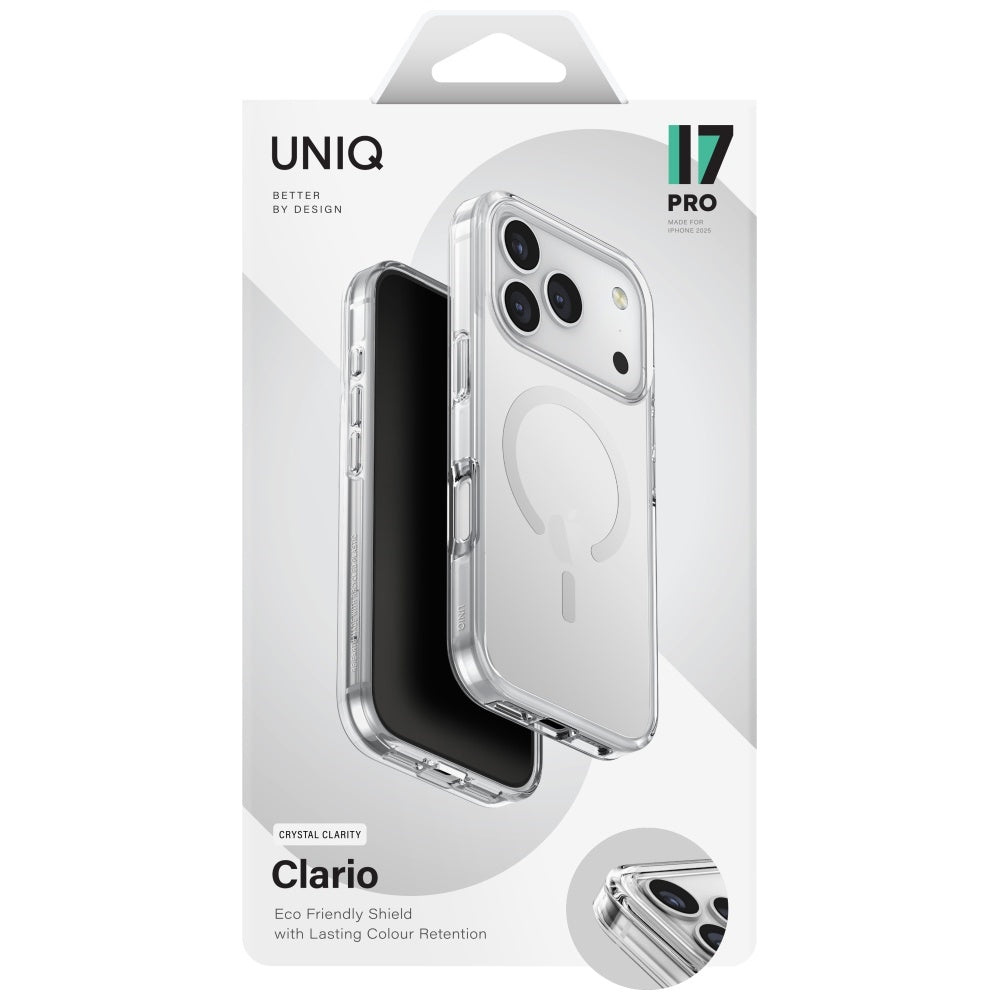 Uniq Clario Magclick Charging Case for iPhone 17 Pro - Transparent