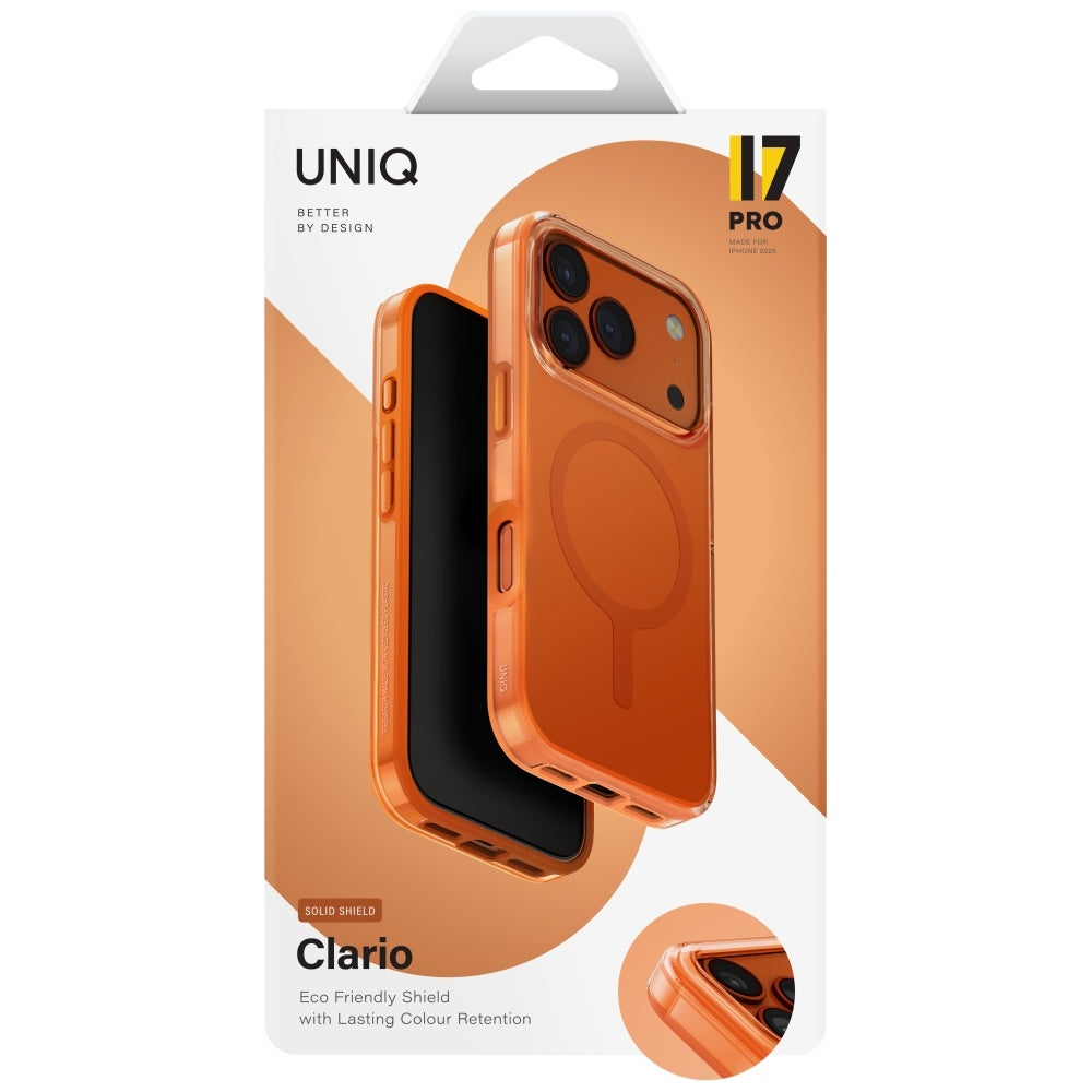 Uniq Clario Magclick opladningsfoder til iPhone 17 Pro - Orange