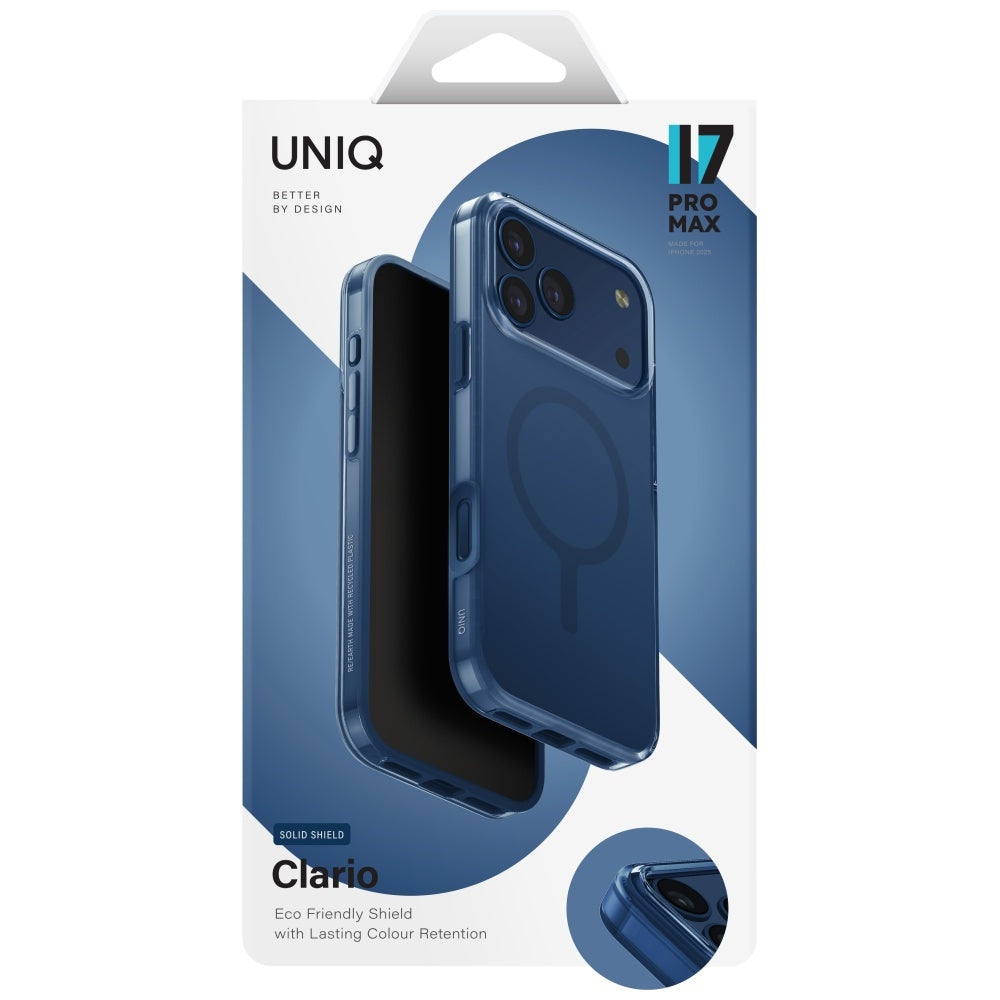 Uniq Clario Magclick Charging Case for iPhone 17 Pro Max - Blue
