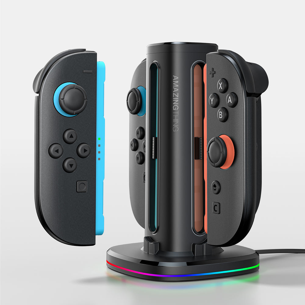 AmazingThing Thunder Pro PlayDock Charger til Nintendo Switch 2 Controllers - sort