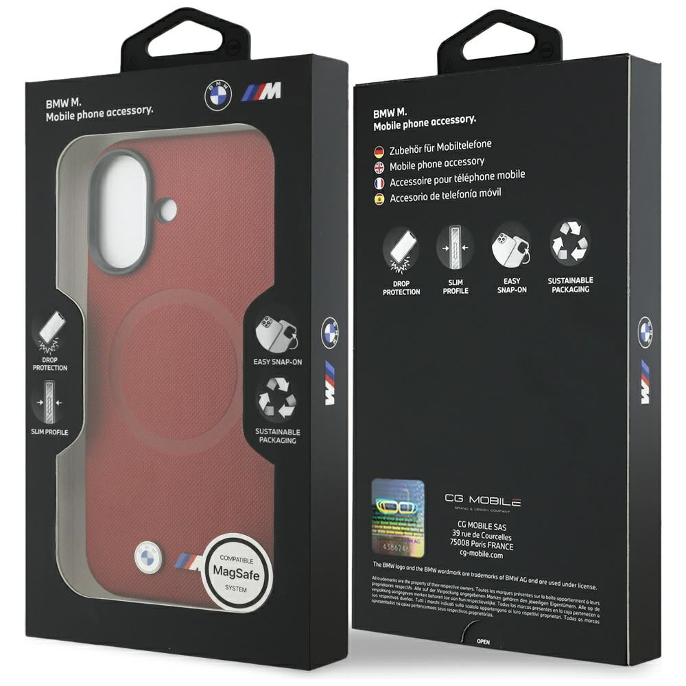 BMW M FW Metal Logo MagSafe Case til iPhone 17 - Rød