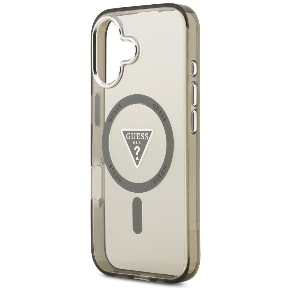 Guess IML Gradient Triangle Logo MagSafe-foder for iPhone 17 - oliven