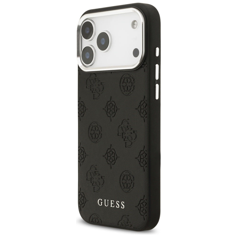 Guess Peony Hot Stamp Script MagSafe Case til iPhone 17 Pro Max - sort
