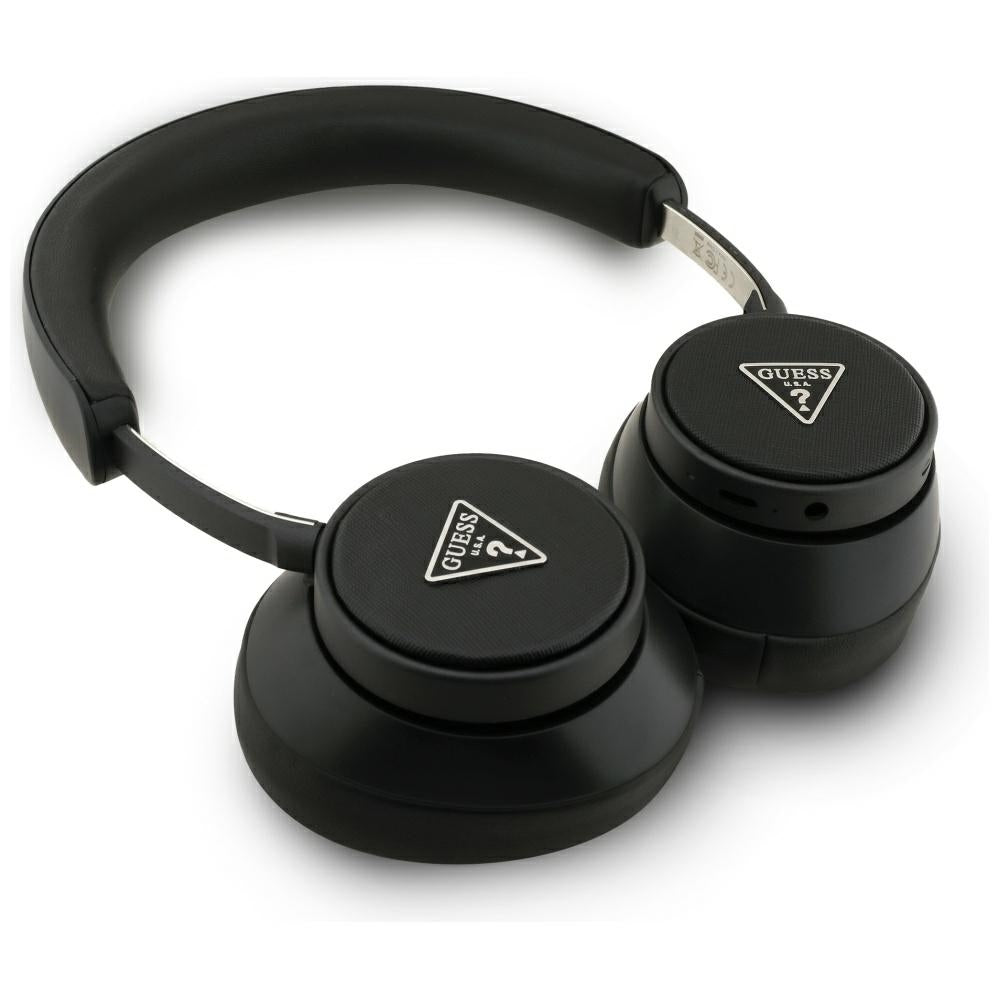 Guess Bluetooth ENC Saffiano Triangle Logo Høretelefoner - sort