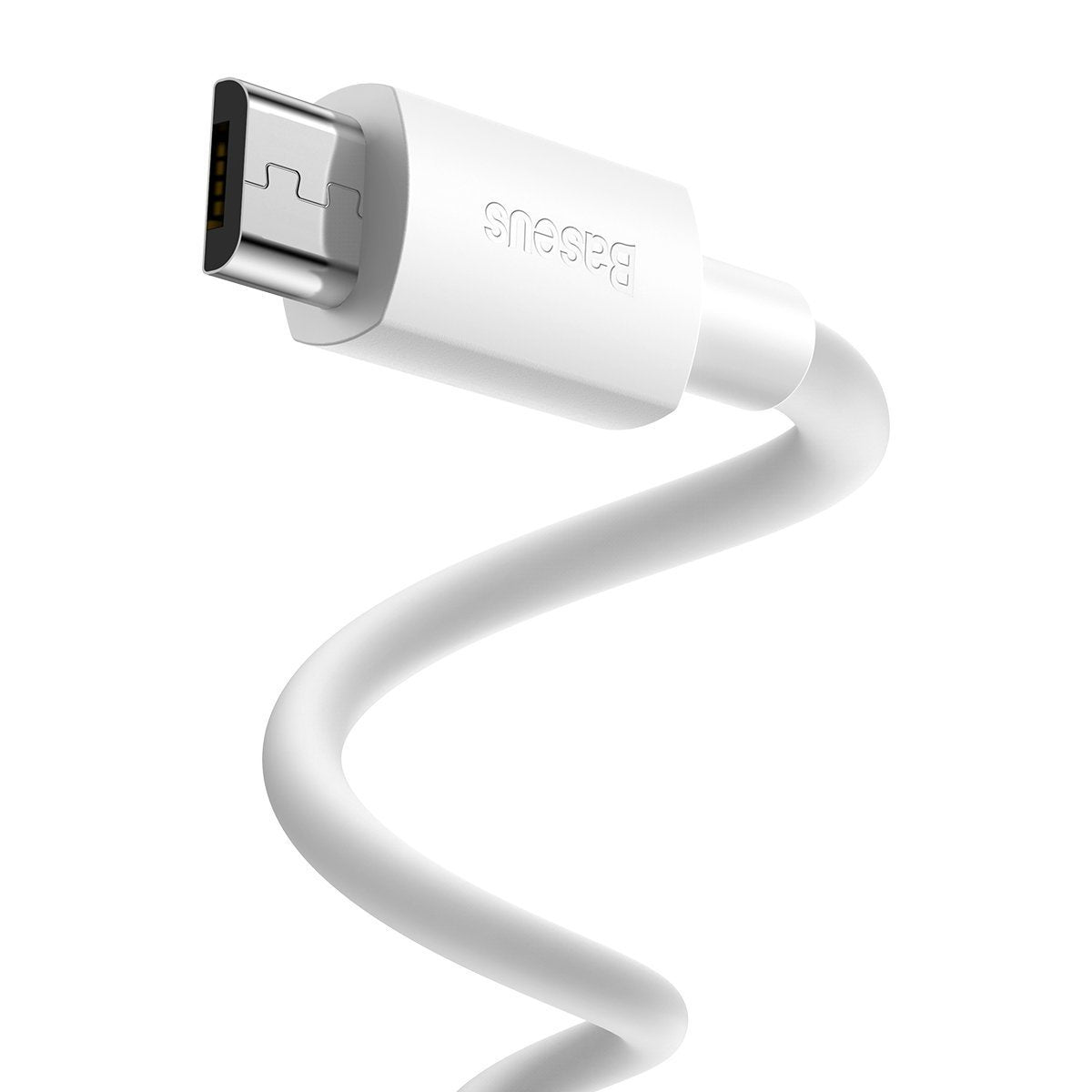 Baseus Simple Wisdom Data Cable Kit USB til Micro 2.1A (2PCS/Set) 1.5m Hvid