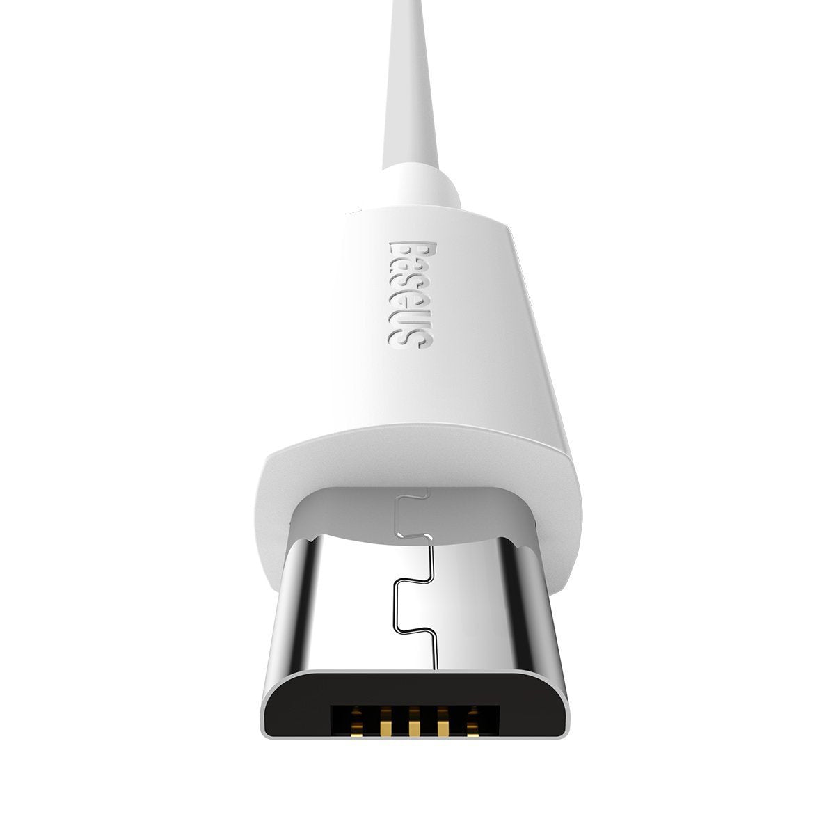 Baseus Simple Wisdom Data Cable Kit USB til Micro 2.1A (2PCS/Set) 1.5m Hvid