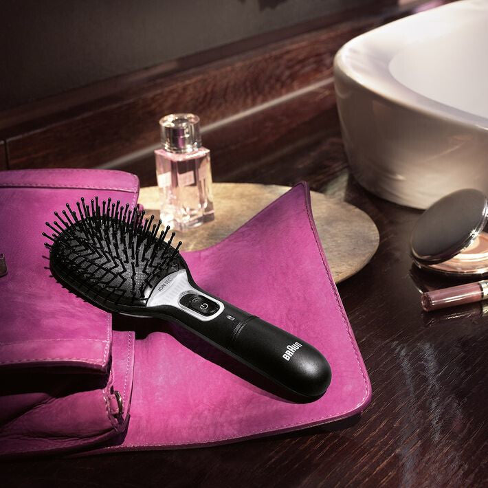 Braun Satin Hair 7 Voksen Paddle hårbørste Sort 1 stk