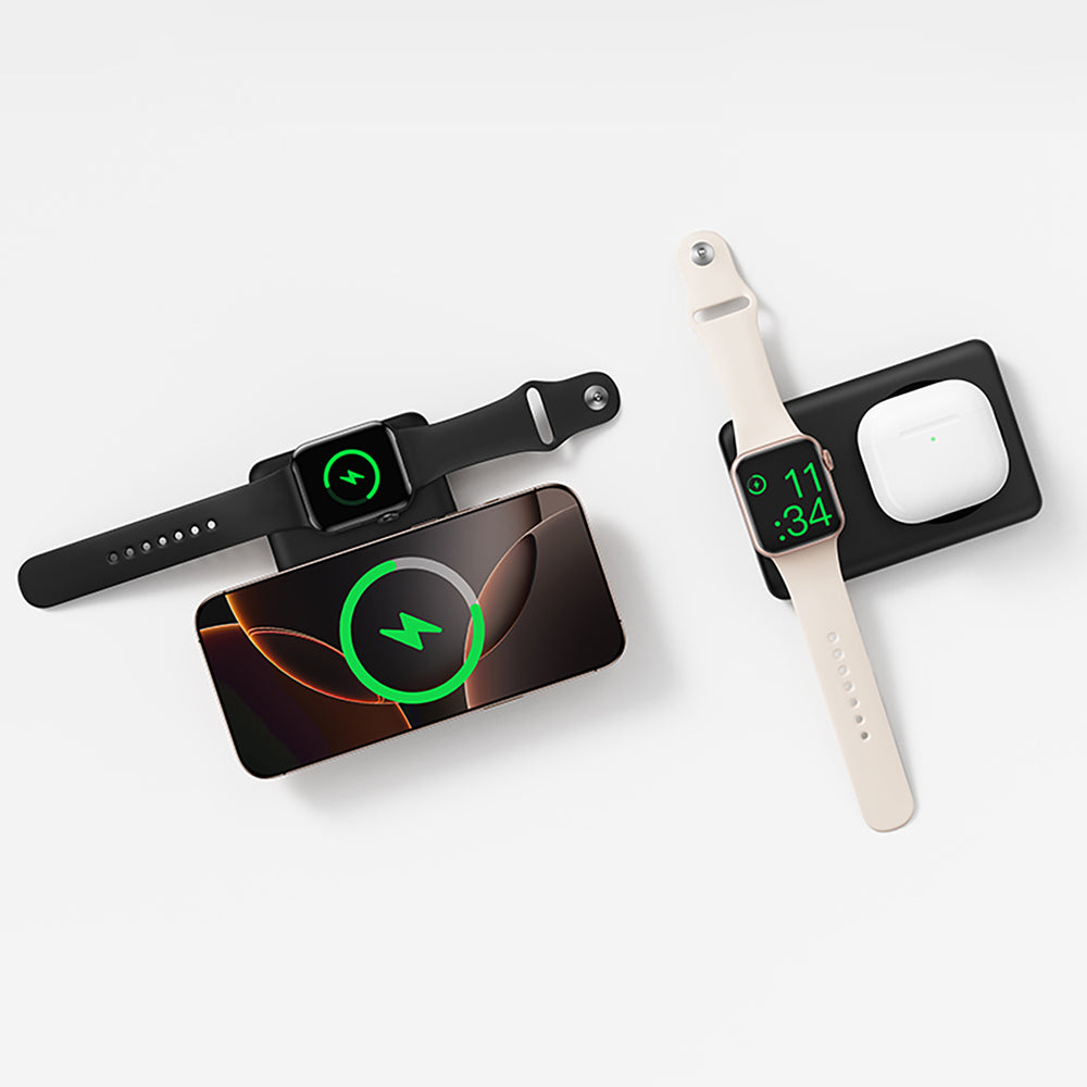 Baseus EnerFill FT11 10000mAh 27W MagSafe Kompatibel Power Bank til Apple Watch og Smartphones med 20V / 3A 30cm USB-C-kabel - sort