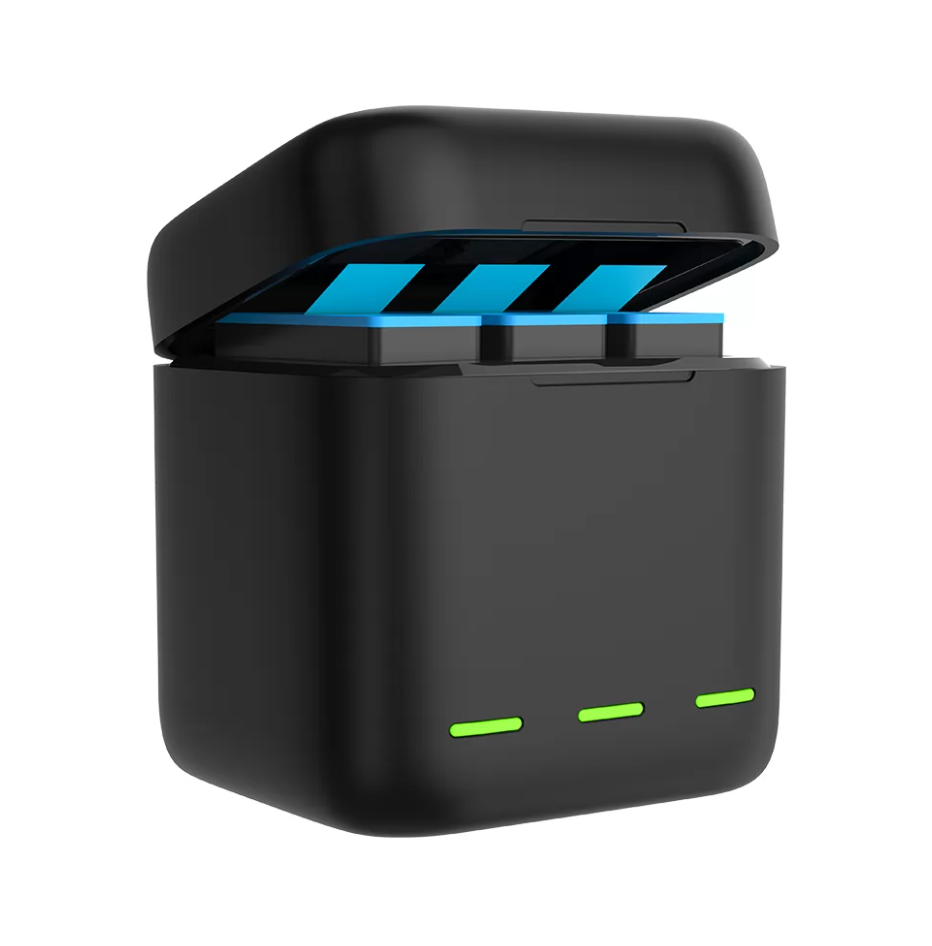 3-slot opladerkasse Telesin til GoPro Hero 12 / Hero 11 / Hero 10 / Hero 9