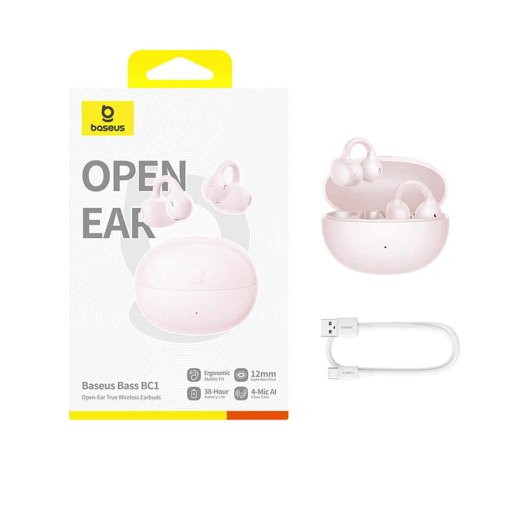 OWS Baseus Bass BC1 Høretelefoner med Klips - Pink