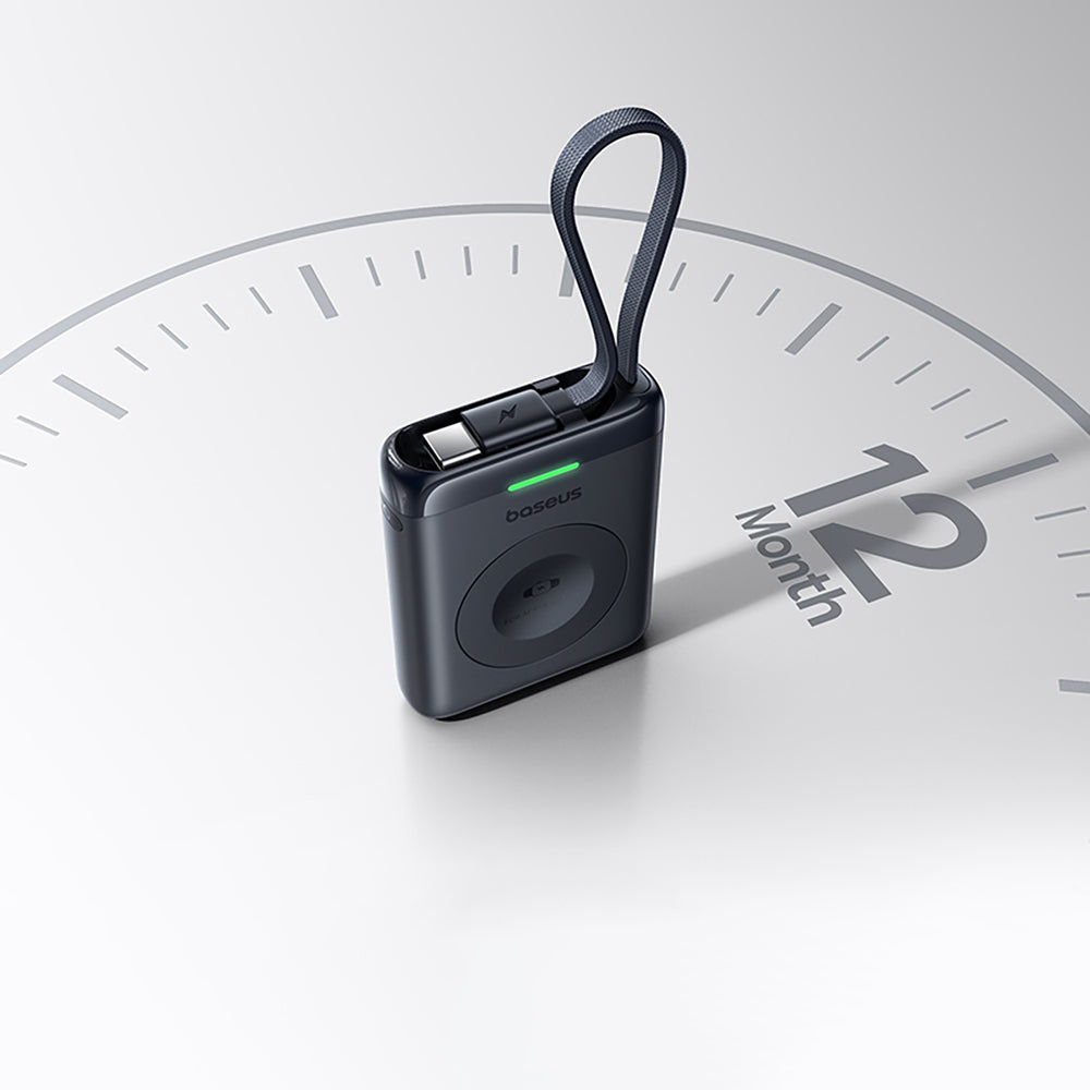 Baseus EnerFill FW11 5W Power Bank for Apple Watch with Built-in Cable - Black