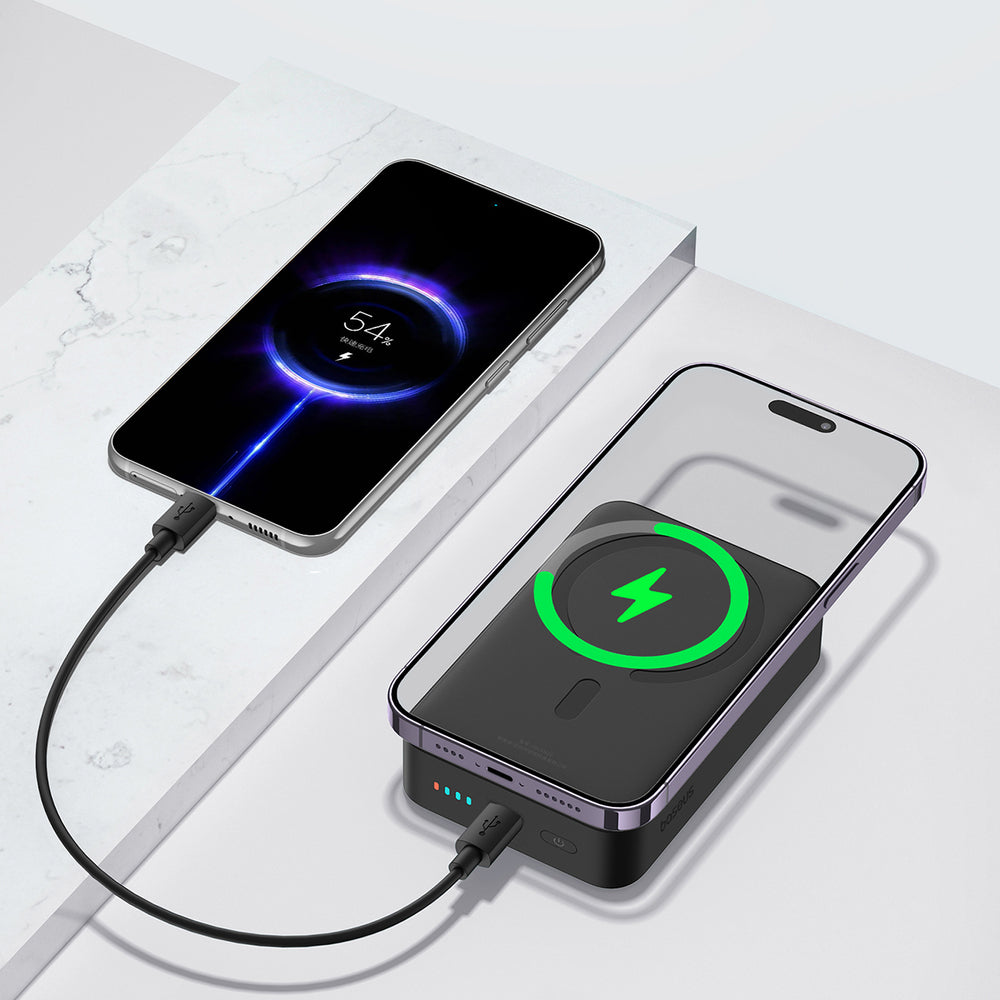 Baseus EnerFill FM41 20000mAh 20W Magnetic Power Bank with 30cm USB-C to USB-C Cable - Black
