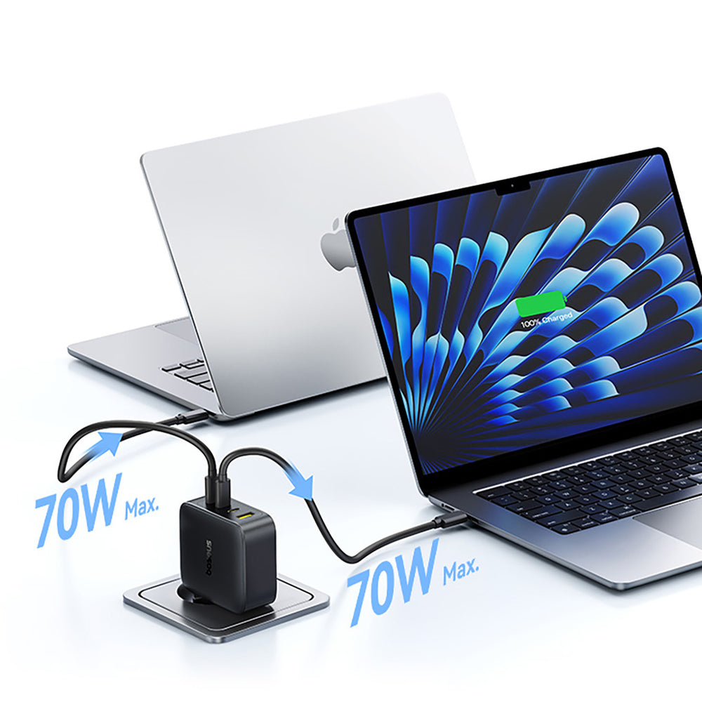 Baseus EnerFill FH11 GaN 140W Wall Charger 3xUSB-C + 1xUSB-A - Black