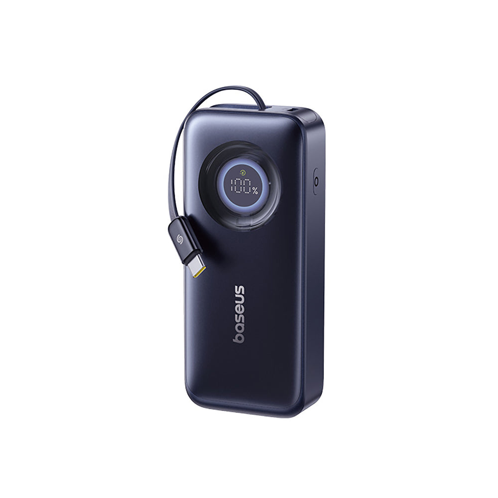Baseus EnerCore CR11 20000mAh 67W Power Bank with Retractable USB-C Cable - Black
