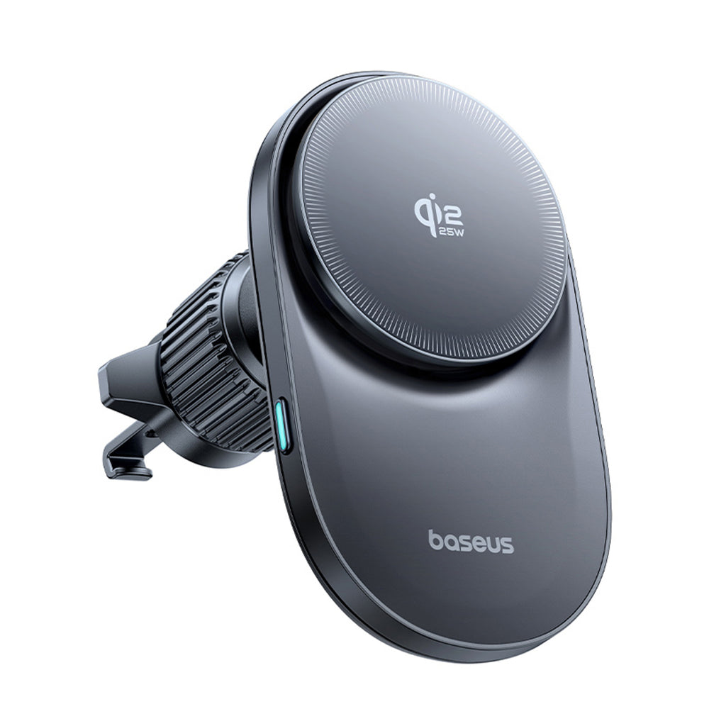 Baseus PrimeTrip VC2 Pro Magnetic Holder with Qi2.2 Charger and Air Vent Fan - Black