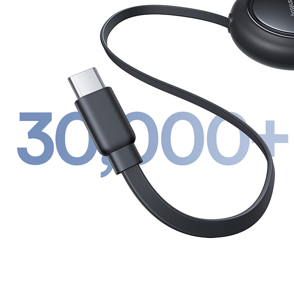 Baseus Free2Pull Mini 100W 3in1 USB-C Retractable Cable - 2xUSB-C 1.2m - sort