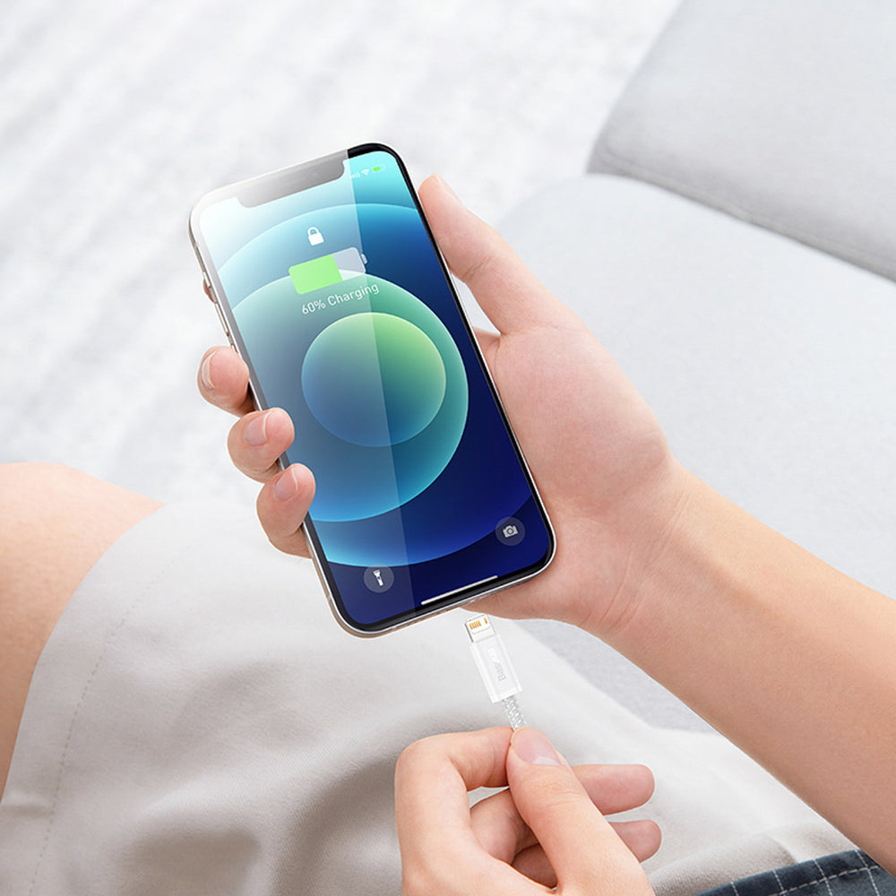 Baseus Dynamic Series 2.4A USB-A - Lightning kabel 1m - hvid