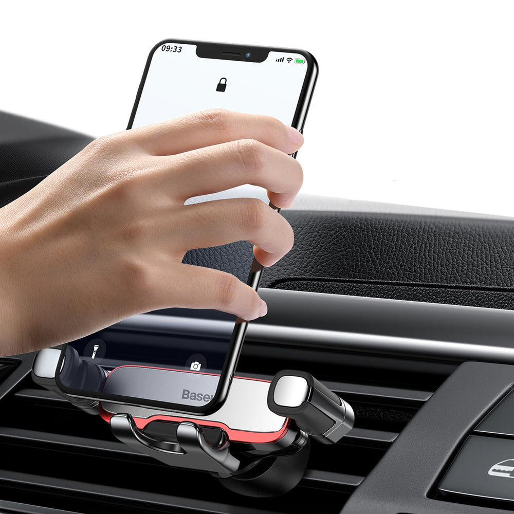 Baseus Lateral Gravity Car Holder - Silver
