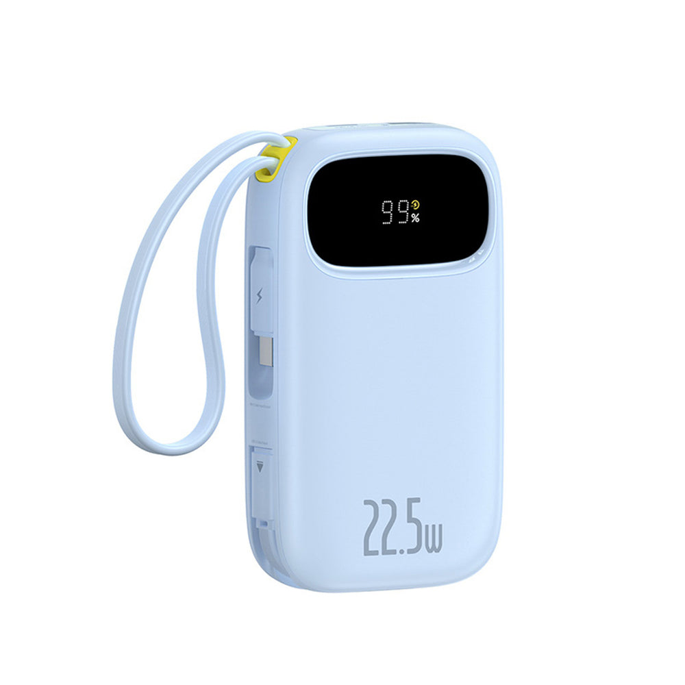 Baseus EnerFill FC31 QPow3 20000mAh 22.5W Power Bank with Digital Display with 2 Built-in Cables - Blue