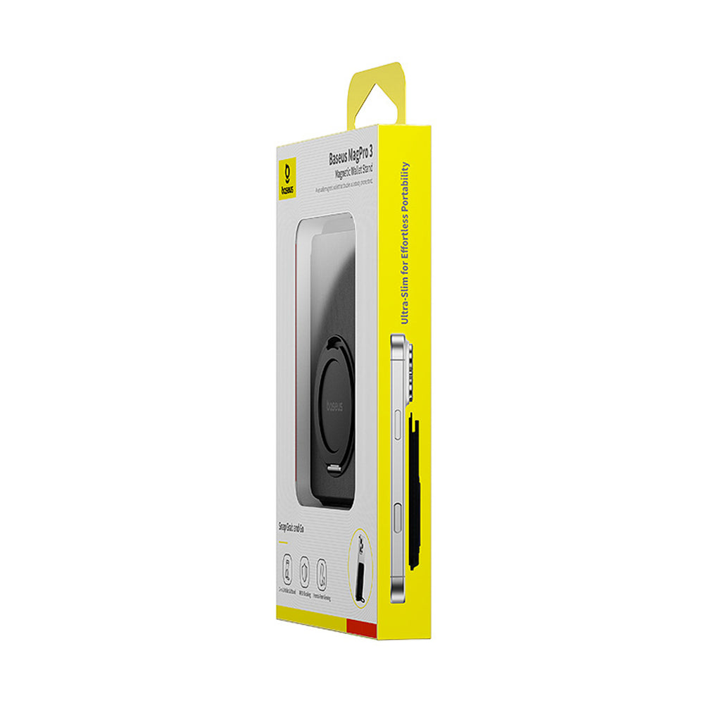 Baseus MagPro 3 Magnetic Wallet med Stativ Kompatibel med MagSafe - sort