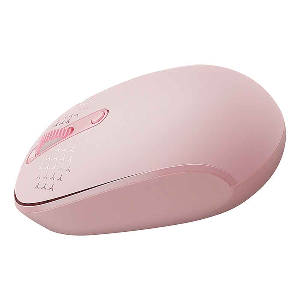 Baseus F01B 2.4GHz trådløs mus + Bluetooth 3.0 + 5.0 - Pink