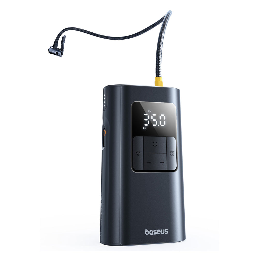 Baseus PrimeTrip VA1 75W 2-in-1 Tire Compressor with Flashlight and 6000mAh Power Bank - Black