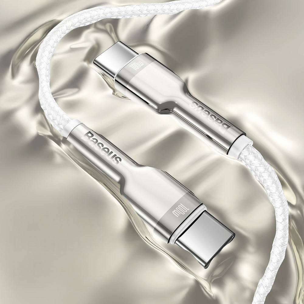 Baseus Cafule Metal 100W USB-C - USB-C Cable 2m - White