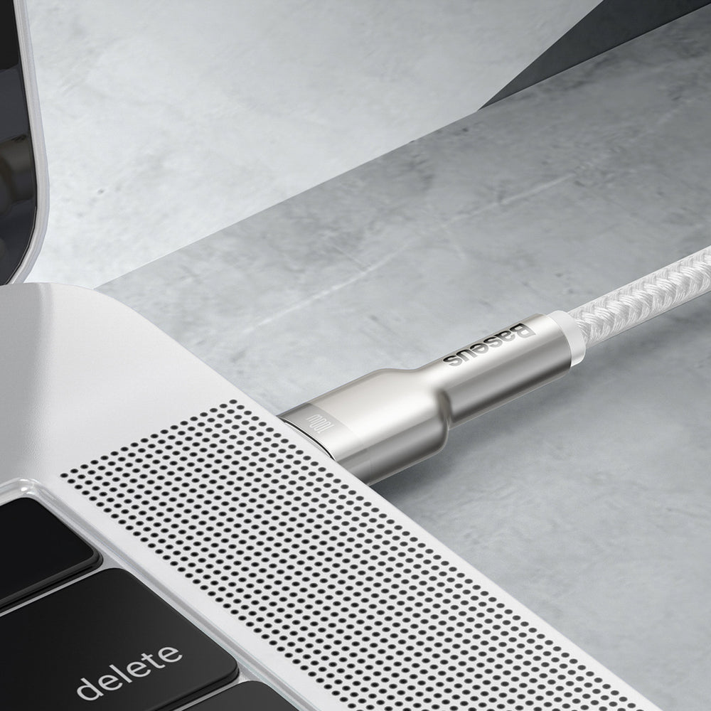 Baseus Cafule Metal 100W USB-C - USB-C Cable 2m - White