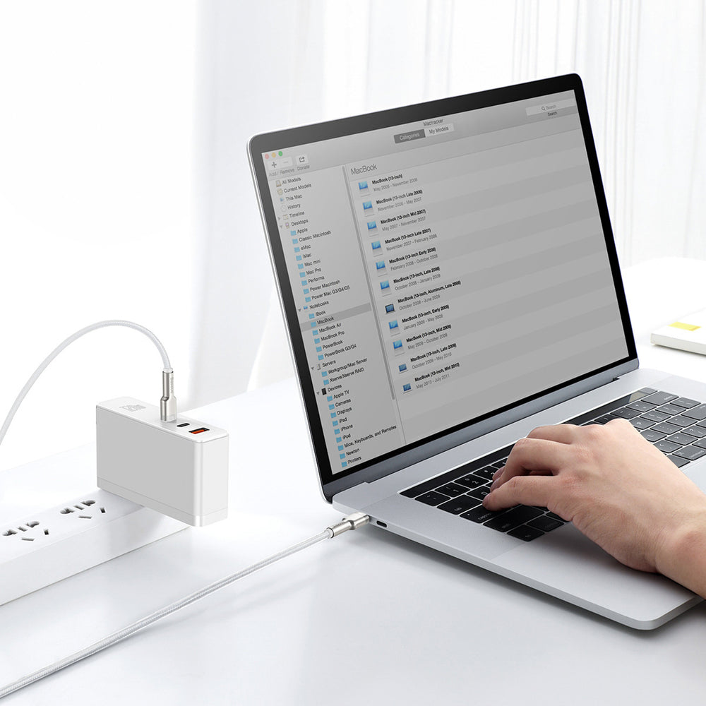 Baseus Cafule Metal 100W USB-C - USB-C Cable 2m - White