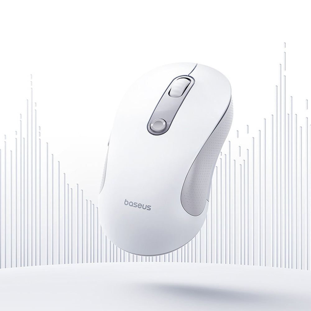 Baseus F02 Wireless Ergonomic Bluetooth Mouse - White