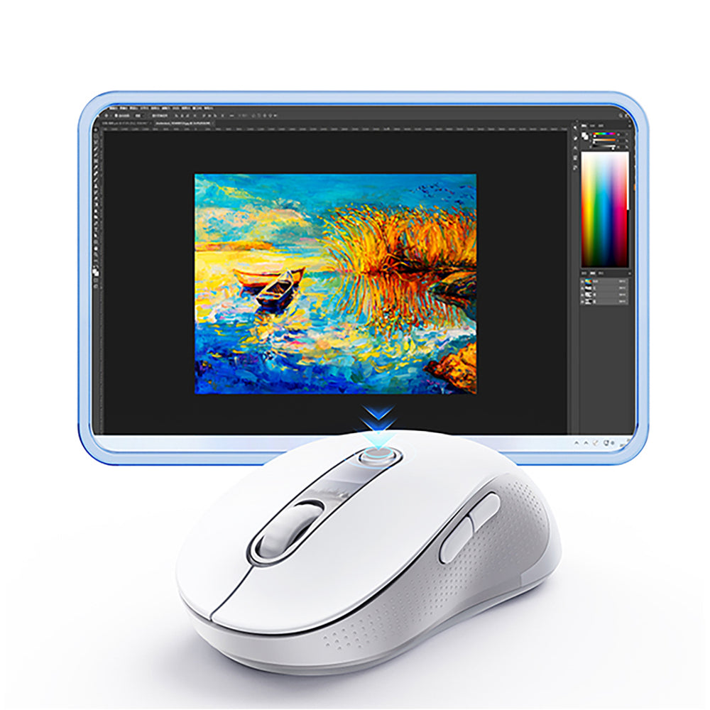 Baseus F02 Wireless Ergonomic Bluetooth Mouse - White