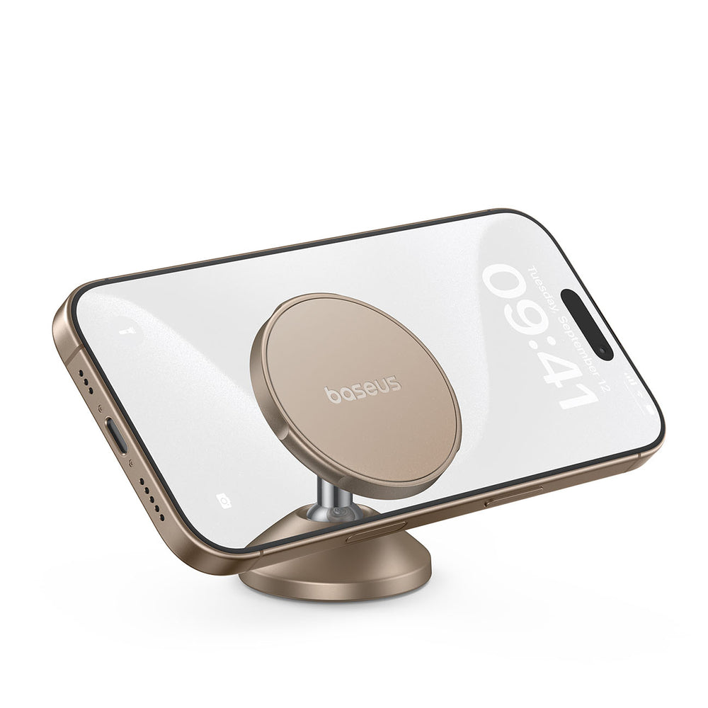 Baseus GoTrip DC1 Magnetic Holder Compatible with MagSafe for Windshield/Dashboard - Gold