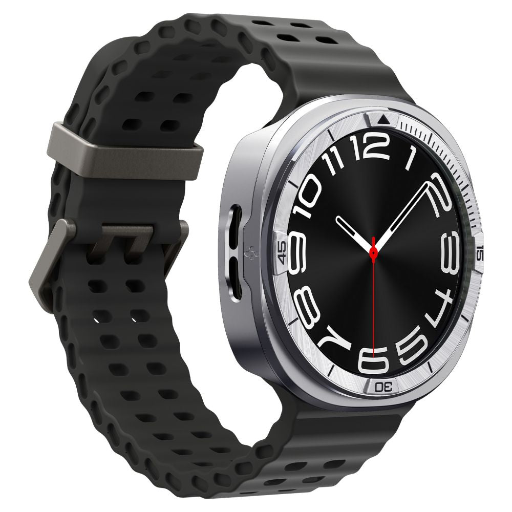 Spigen Bezel Tune Pro Pilot Cover til Samsung Galaxy Watch 8 44mm - Sølv