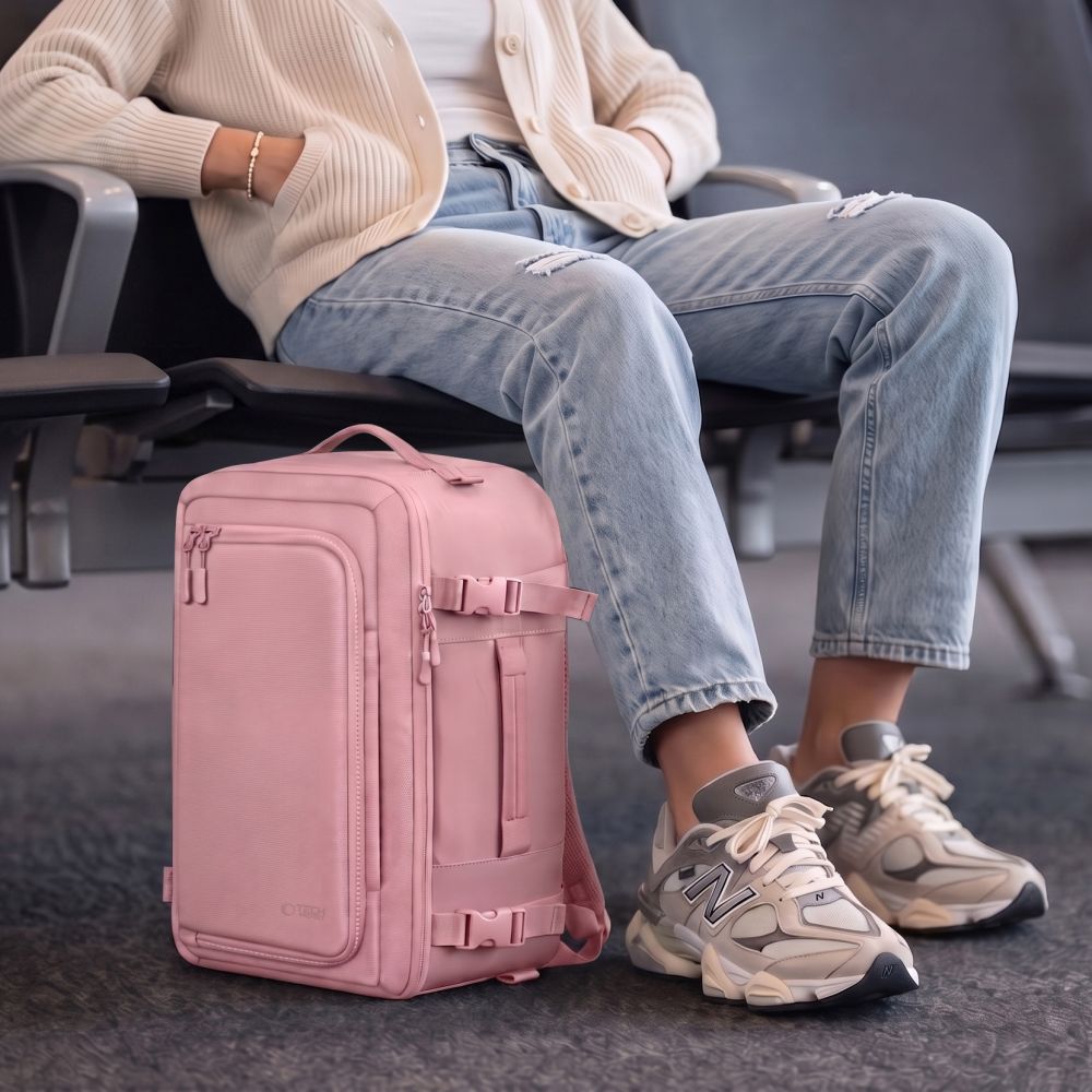 Tech-Protect Defender S50 Backpack for Ryanair & Wizzar, 20L Laptop - Pink