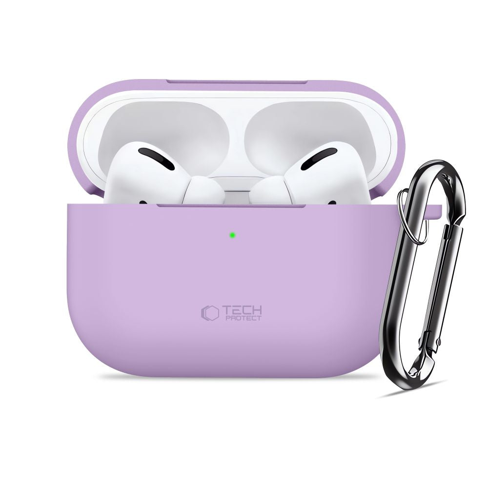Tech-Protect Silicone Hook Case til AirPods Pro - lilla